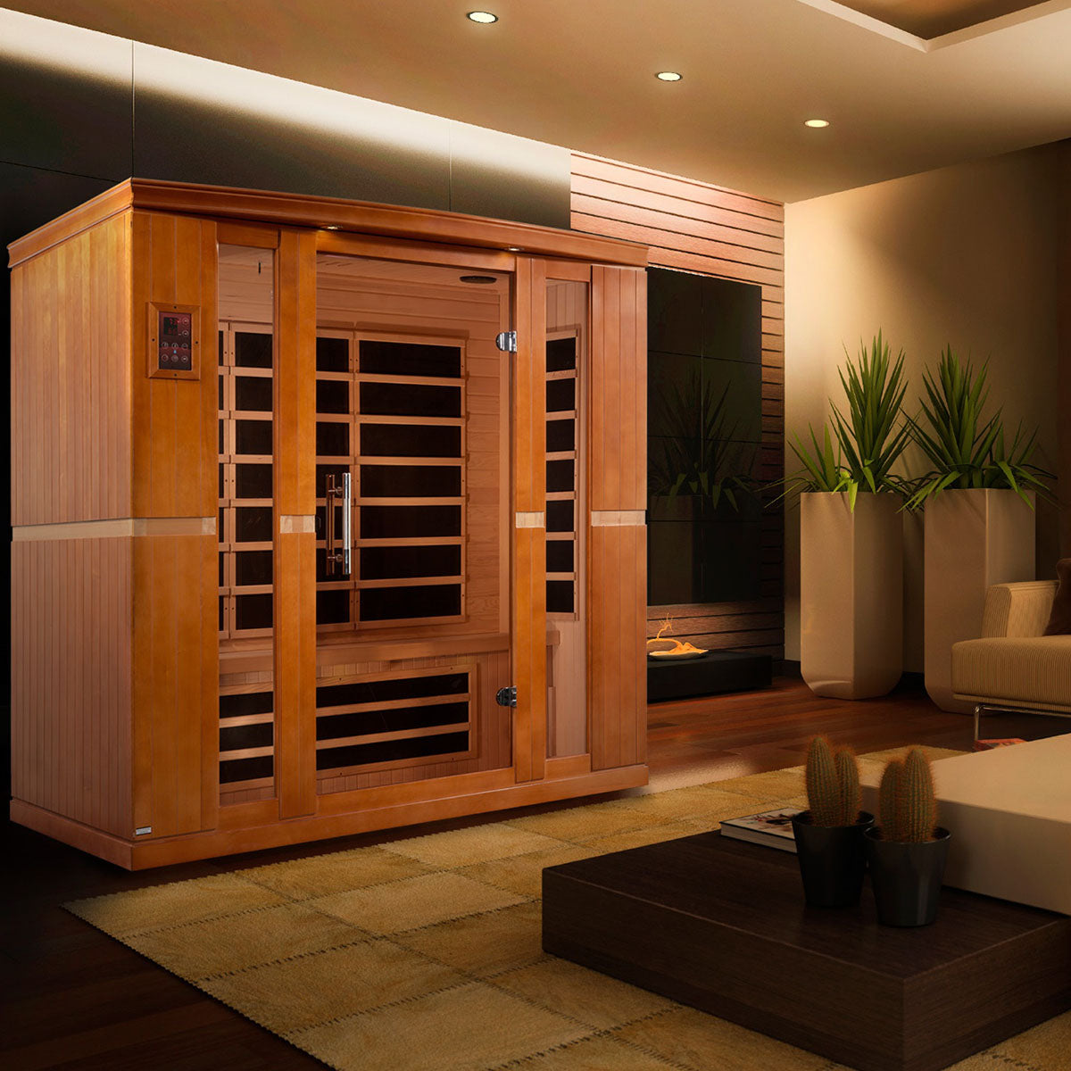 Golden Designs Dynamic Bergamo Elite 4-person Ultra Low EMF FAR Infrared Sauna