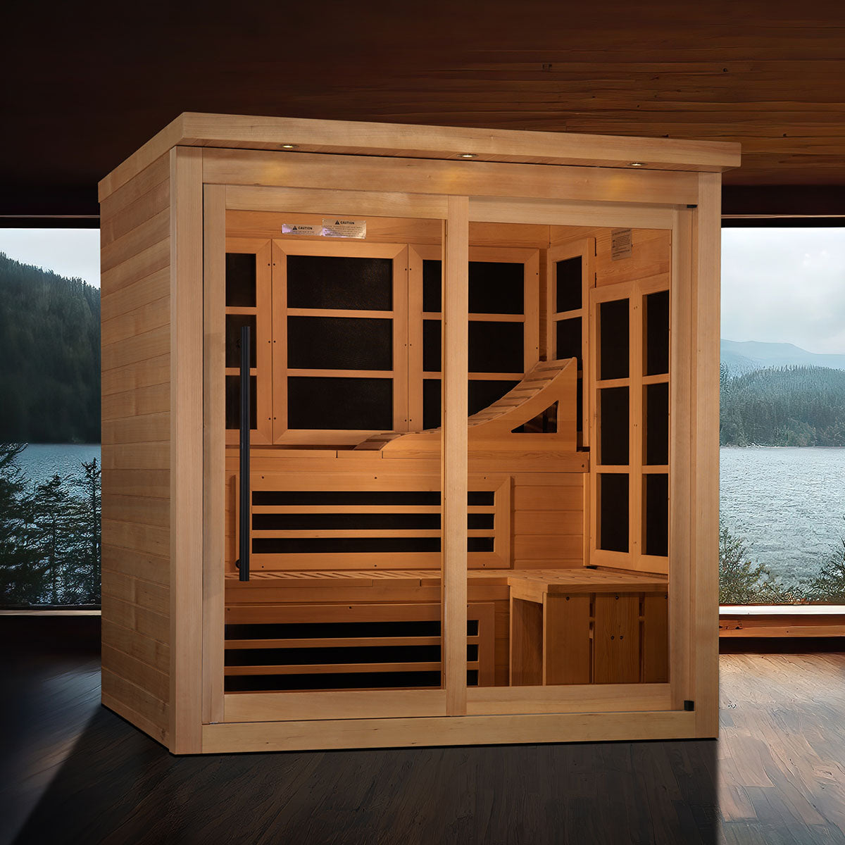 Golden Designs Monaco Limited Edition 6-Person Near Zero EMF FAR Infrared Sauna