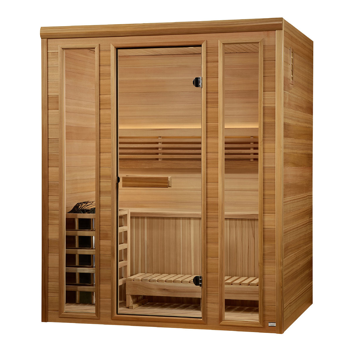 Golden Designs Andermatt 2 - 3 Person Traditional Steam Sauna - Pacific Premium Clear Cedar