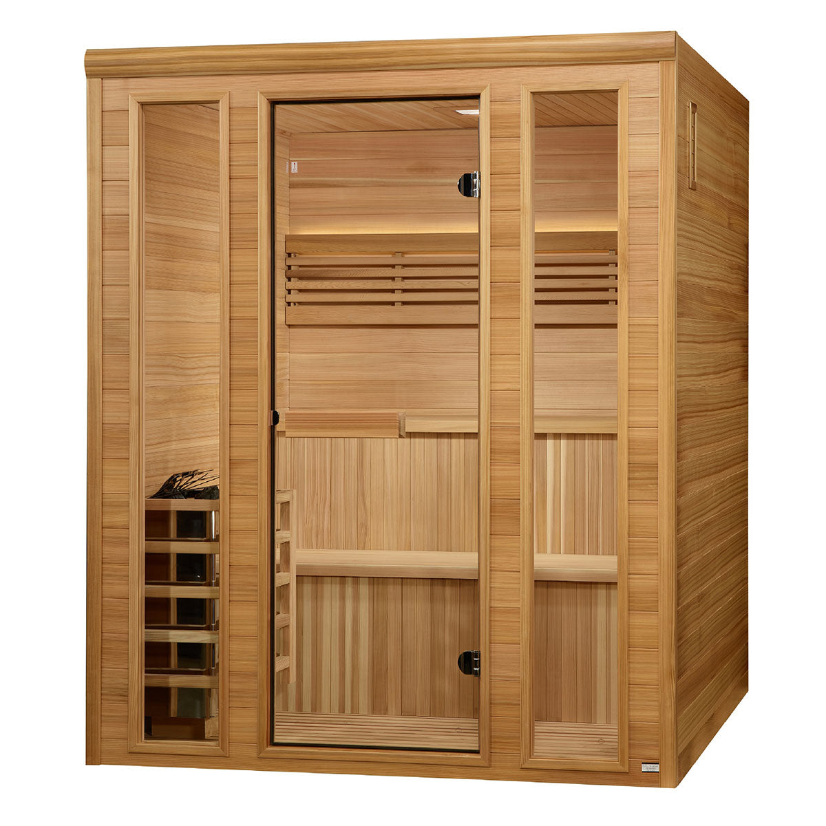 Golden Designs Engelberg 4 - 6 Person Traditional Steam Sauna - Pacific Premium Clear Cedar
