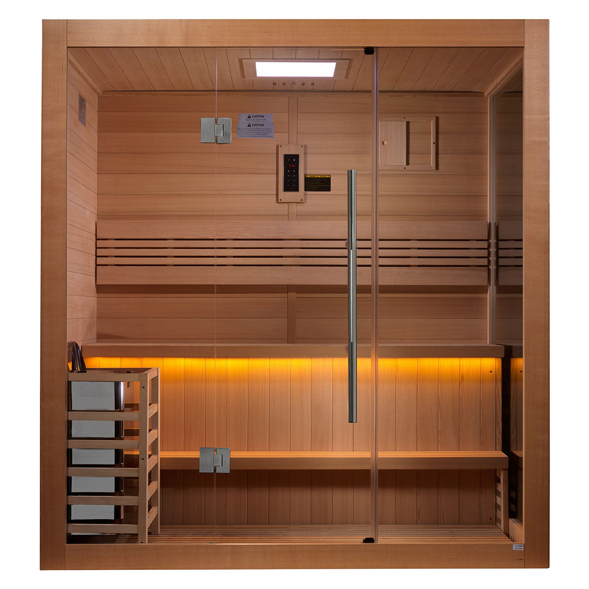 Golden Designs Forssa 3 Person Indoor Traditional Sauna - Canadian Red Cedar Interior