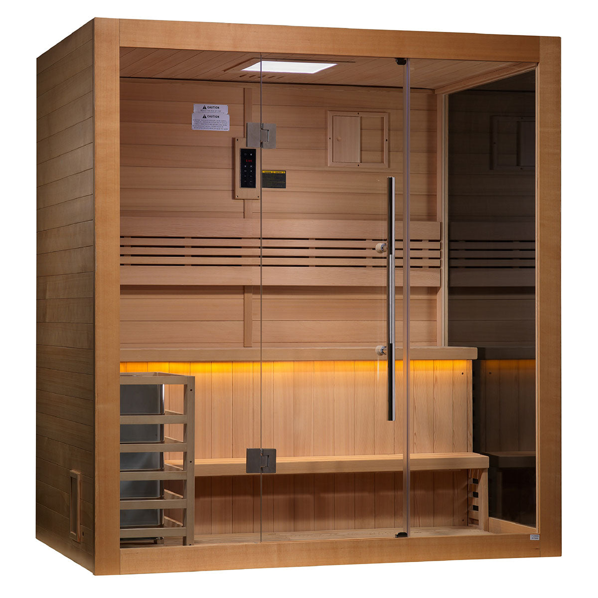 Golden Designs Forssa 3 Person Indoor Traditional Sauna - Canadian Red Cedar Interior