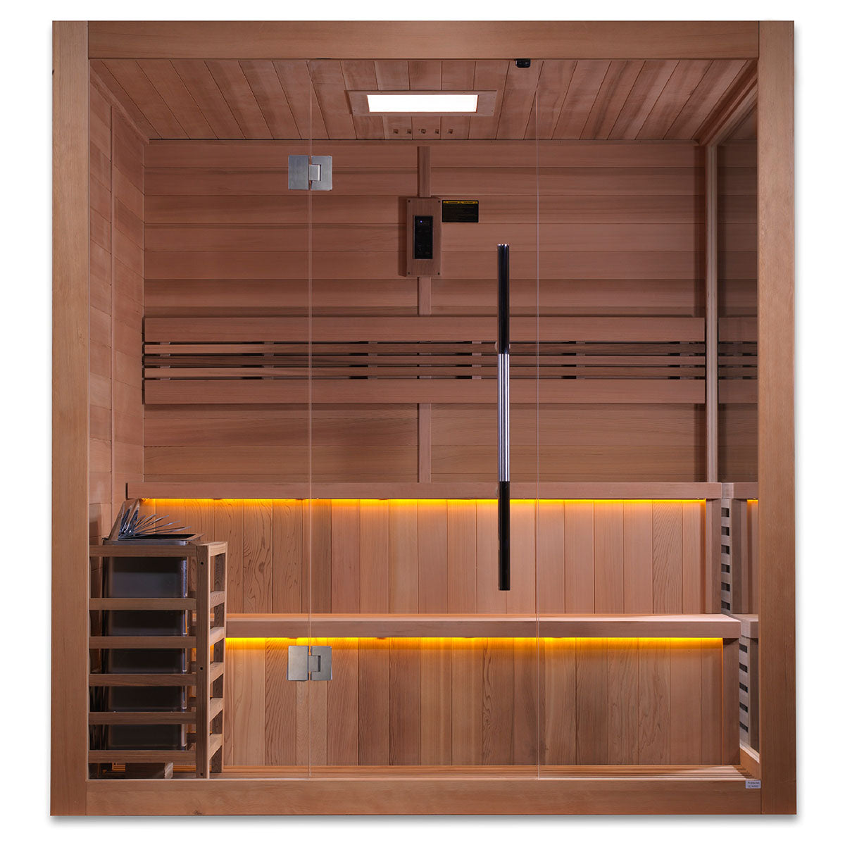 Golden Designs Kuusamo 6 Person Indoor Traditional Sauna - Canadian Red Cedar Interior