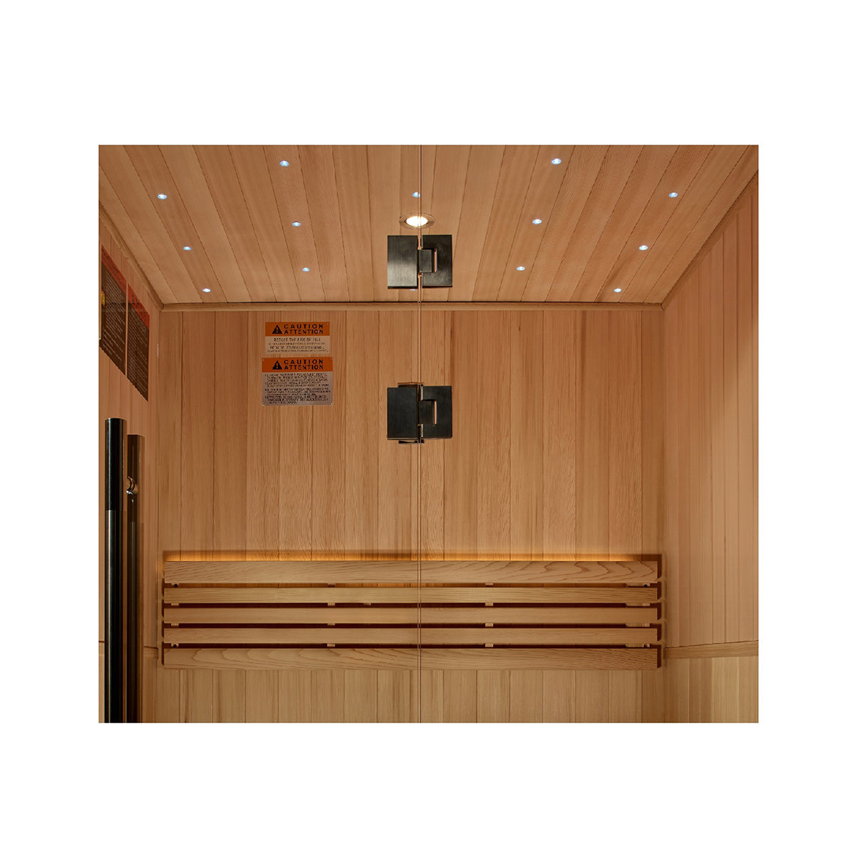 Golden Designs Sundsvall 2 Person Traditional Sauna - Canadian Red Cedar Interior and Pacific Premium Clear Cedar Exterior