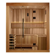 Golden Designs Copenhagen 3 Person Traditional Sauna - Canadian Red Cedar Interior and Pacific Premium Clear Cedar Exterior