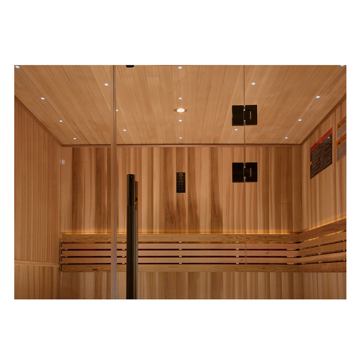 Golden Designs Copenhagen 3 Person Traditional Sauna - Canadian Red Cedar Interior and Pacific Premium Clear Cedar Exterior