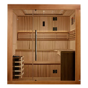 Golden Designs Osla Edition 6 Person Traditional Sauna - Canadian Red Cedar Interior and Pacific Premium Clear Cedar Exterior