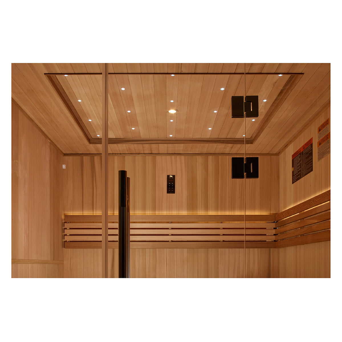 Golden Designs Osla Edition 6 Person Traditional Sauna - Canadian Red Cedar Interior and Pacific Premium Clear Cedar Exterior