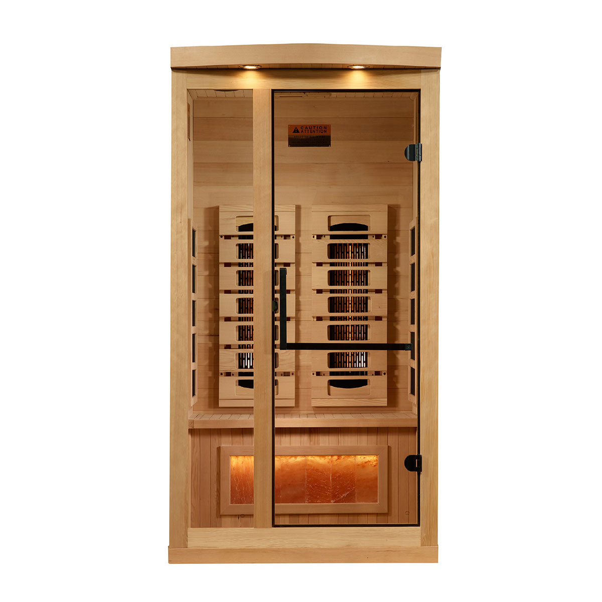 Golden Designs 1 or 2-Person Full Spectrum Infrared Sauna with Himalayan Salt Bar