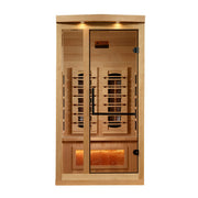 Golden Designs 1 or 2-Person Full Spectrum Infrared Sauna with Himalayan Salt Bar