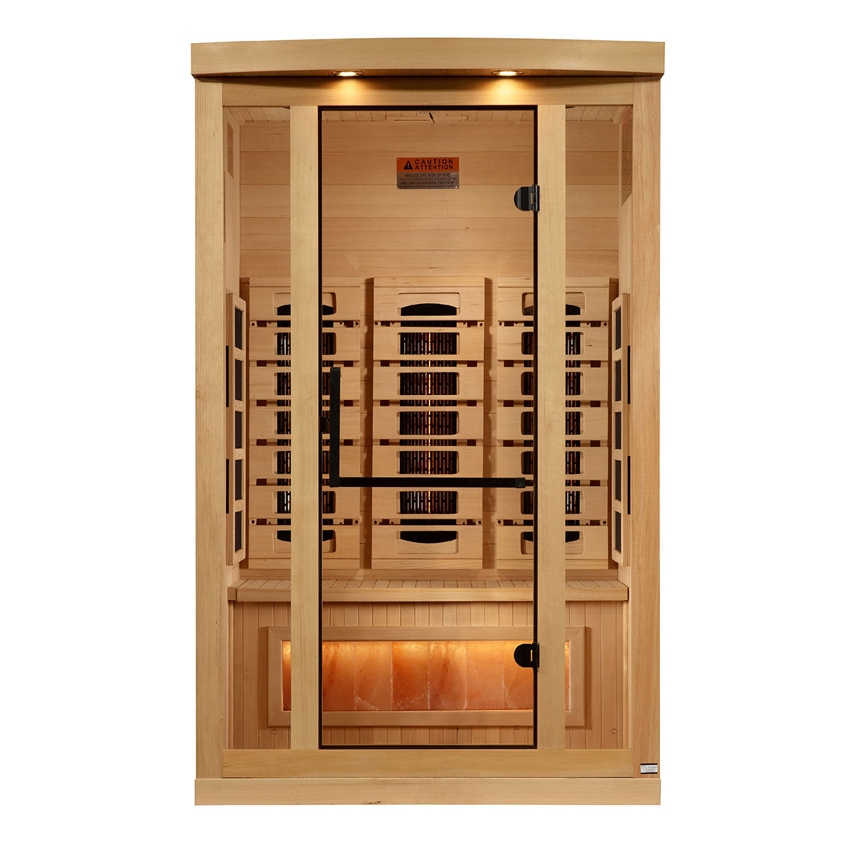 Golden Designs 2-Person Full Spectrum Infrared Sauna with Himalayan Salt Bar