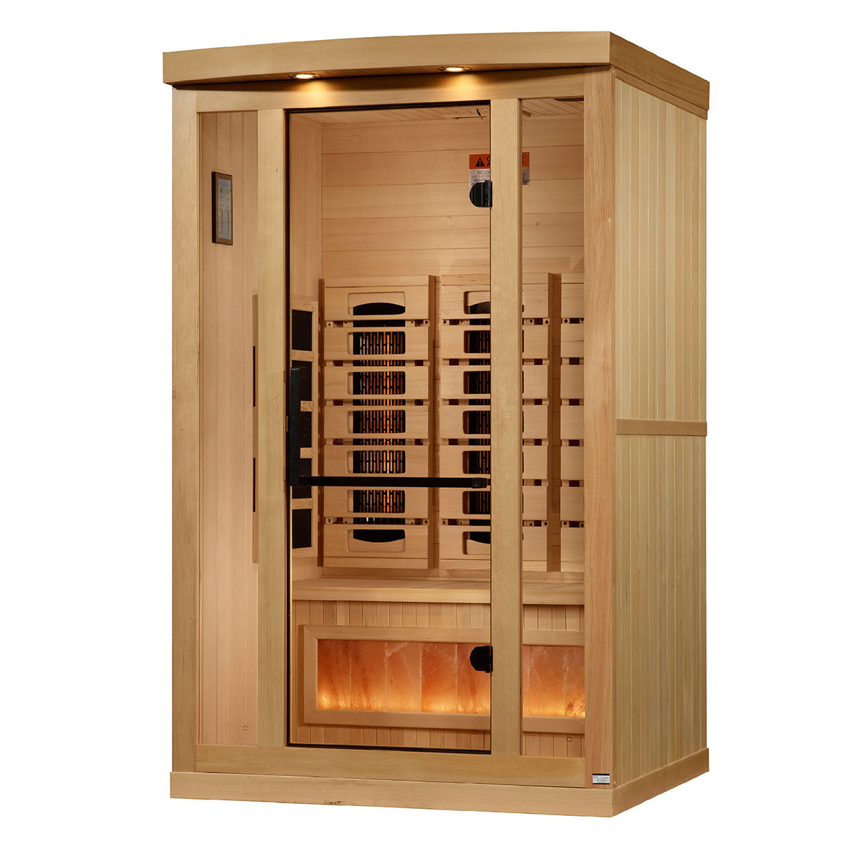 Golden Designs 2-Person Full Spectrum Infrared Sauna with Himalayan Salt Bar
