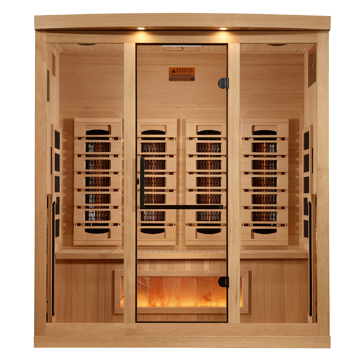 Golden Designs Reserve 4-Person Full Spectrum Infrared Sauna with Himalayan Salt Bar