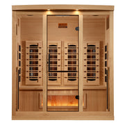 Golden Designs Reserve 4-Person Full Spectrum Infrared Sauna with Himalayan Salt Bar