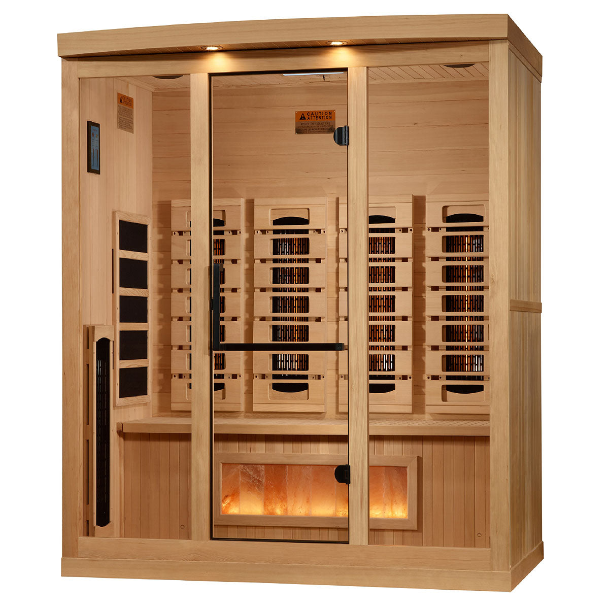 Golden Designs Reserve 4-Person Full Spectrum Infrared Sauna with Himalayan Salt Bar