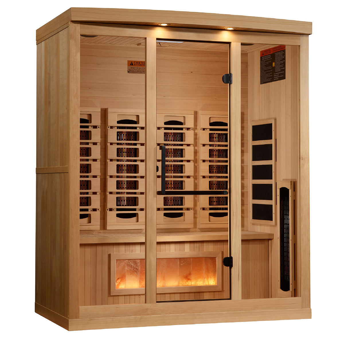 Golden Designs Reserve 4-Person Full Spectrum Infrared Sauna with Himalayan Salt Bar
