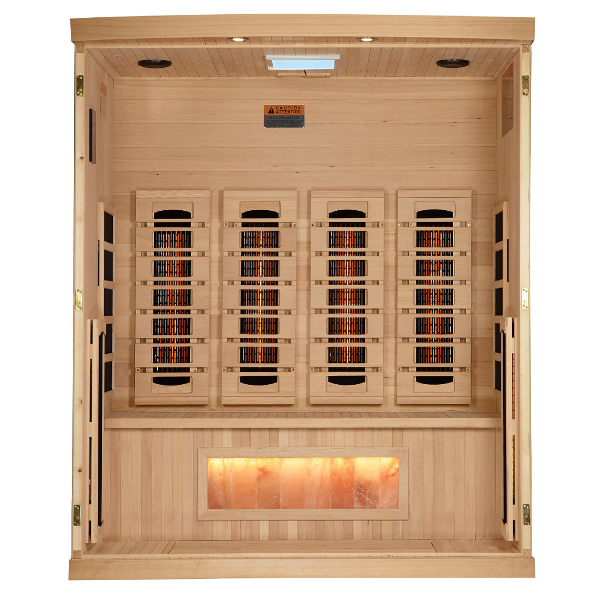 Golden Designs Reserve 4-Person Full Spectrum Infrared Sauna with Himalayan Salt Bar