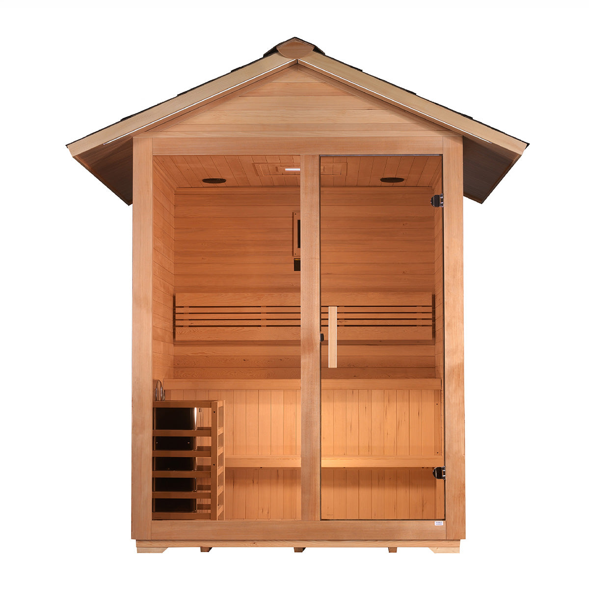 Golden Designs Arlberg 3 Person Traditional Outdoor Sauna -  Canadian Hemlock