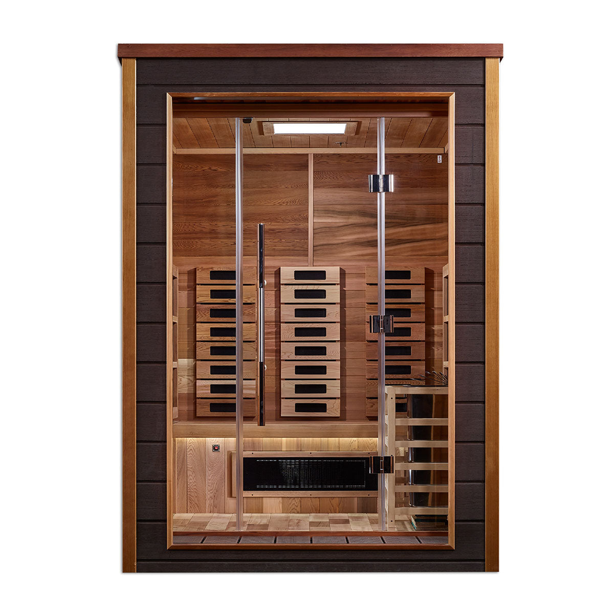 Golden Designs Nora 2-Person Full Spectrum Hybrid Sauna in Red Cedar Wood Interior