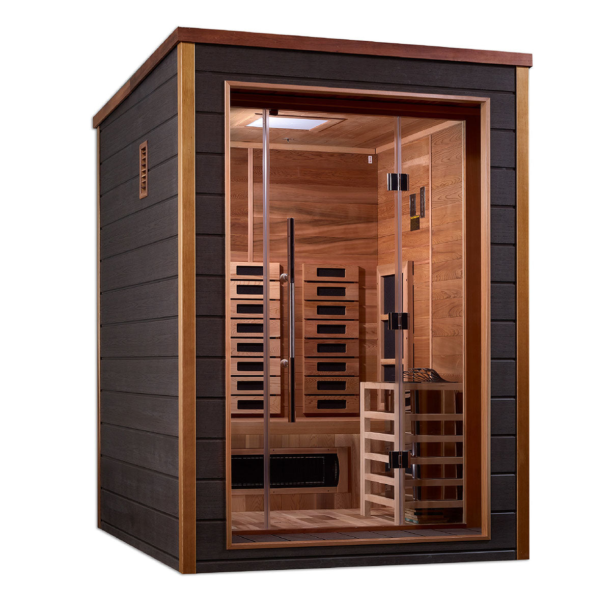 Golden Designs Nora 2-Person Full Spectrum Hybrid Sauna in Red Cedar Wood Interior