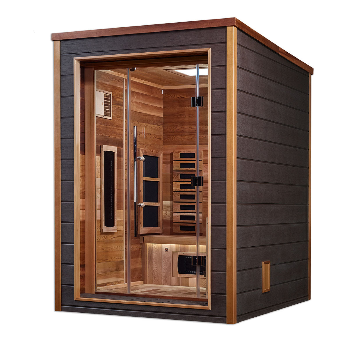 Golden Designs Nora 2-Person Full Spectrum Hybrid Sauna in Red Cedar Wood Interior