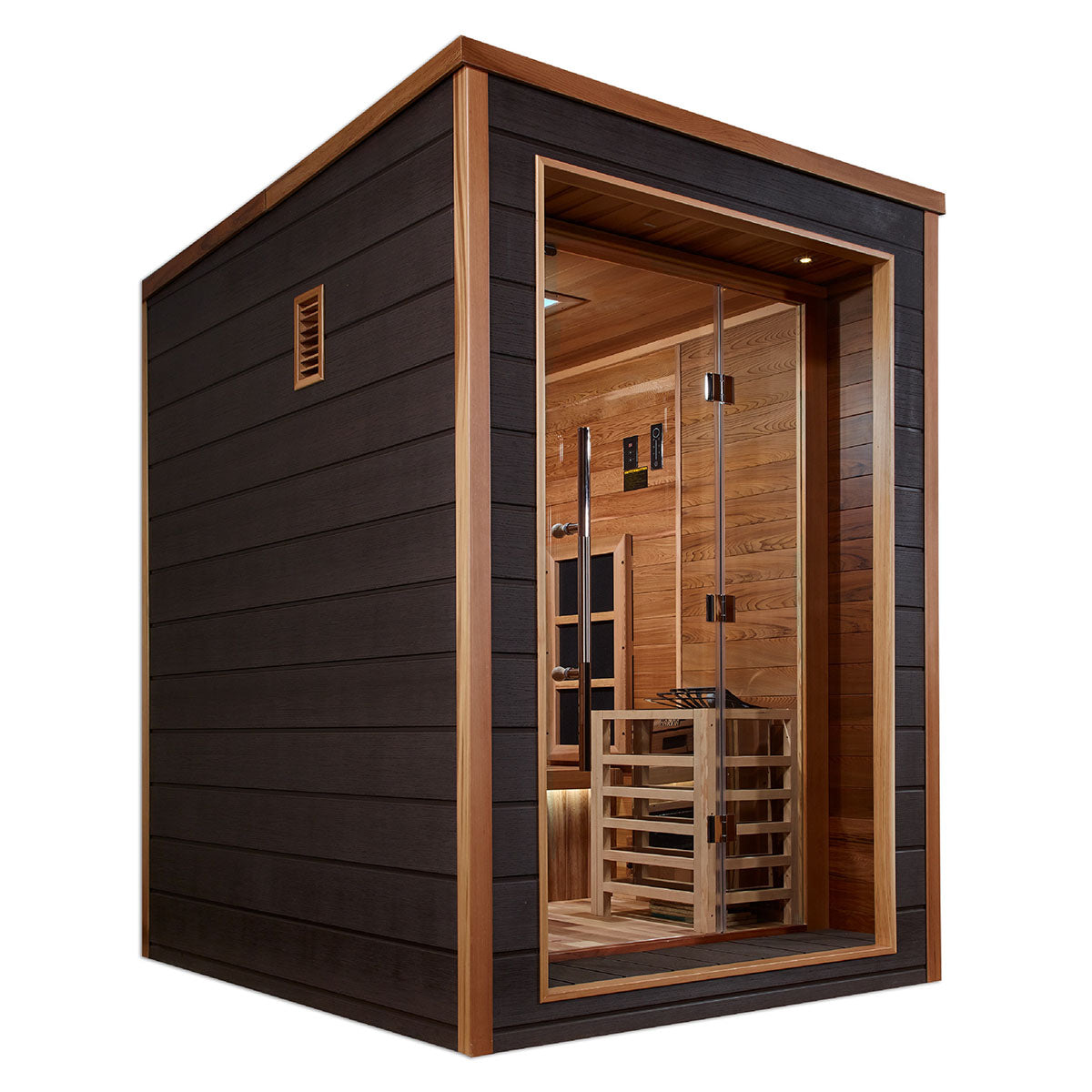 Golden Designs Nora 2-Person Full Spectrum Hybrid Sauna in Red Cedar Wood Interior