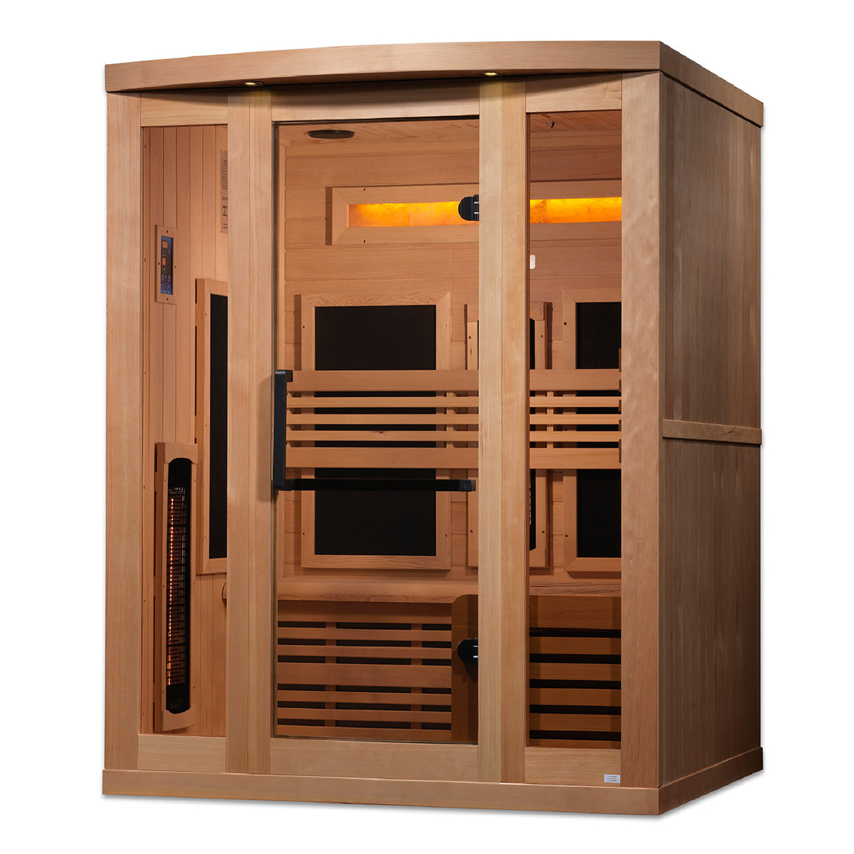 Golden Designs Reserve 3-Person Full Spectrum Infrared Sauna with Himalayan Salt Bar