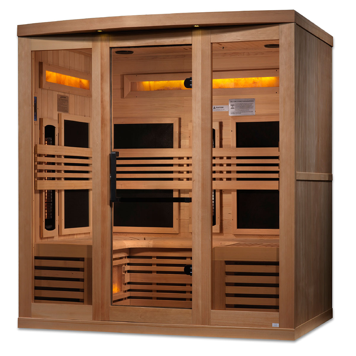 Golden Designs Reserve 6-Person Full Spectrum Infrared Sauna with Himalayan Salt Bar