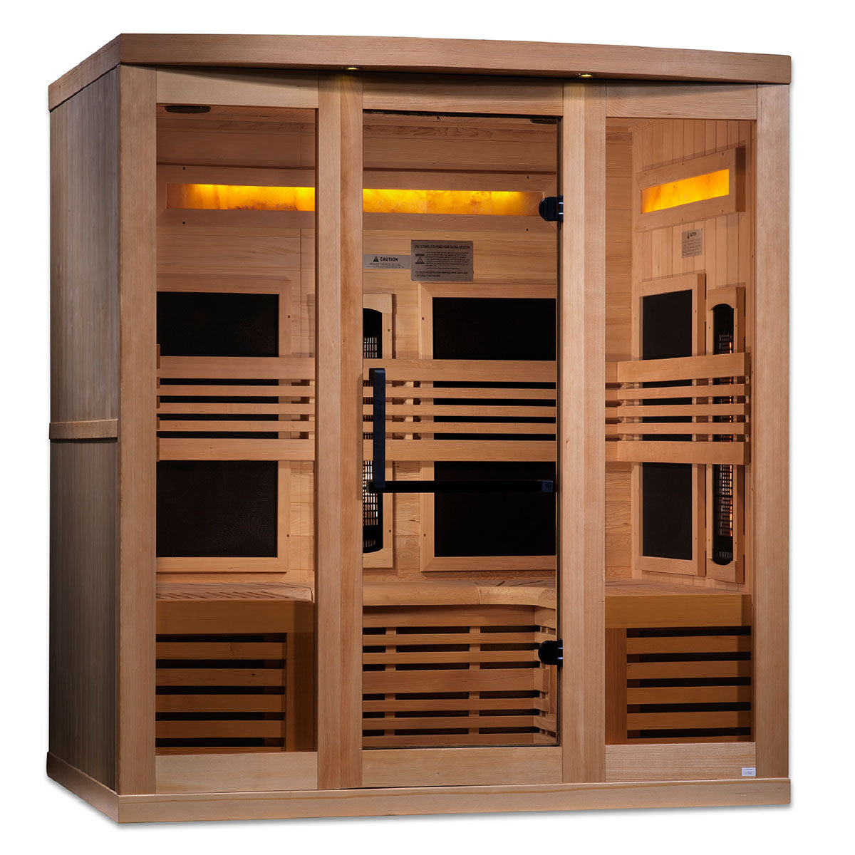 Golden Designs Reserve 6-Person Full Spectrum Infrared Sauna with Himalayan Salt Bar