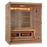 Golden Designs Soria 3-Person Full Spectrum Indoor Hybrid Sauna with Harvia Stove