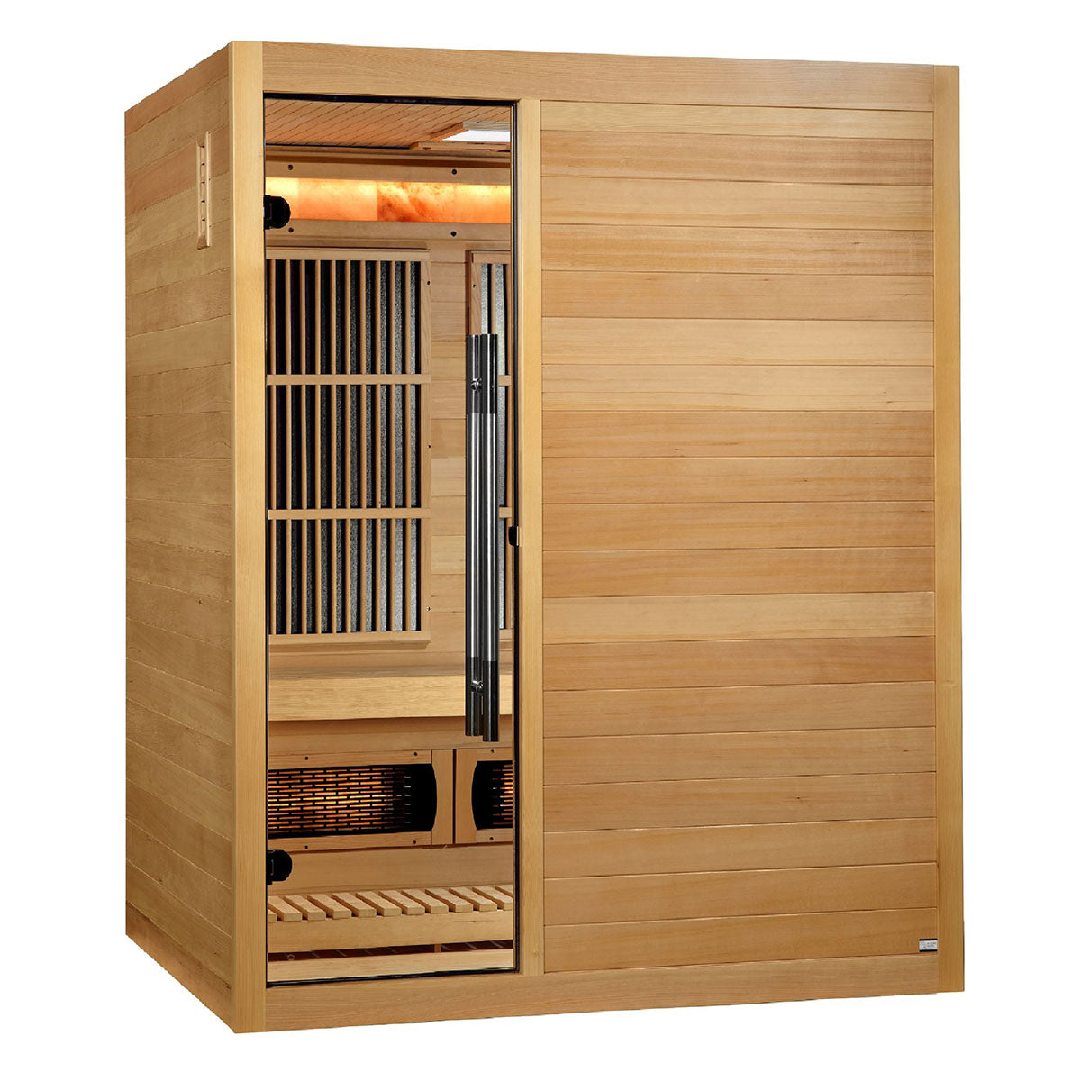 Golden Designs Soria 3-Person Full Spectrum Indoor Hybrid Sauna with Harvia Stove