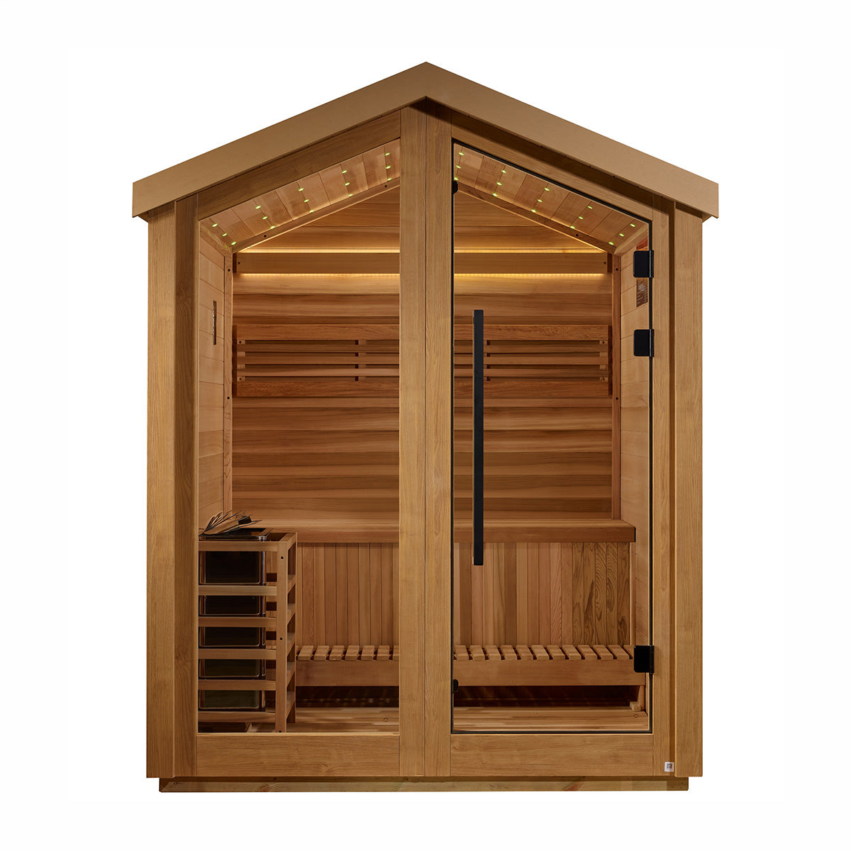 Golden Designs Savonlinna 6 Person Outdoor Traditional Sauna - Black