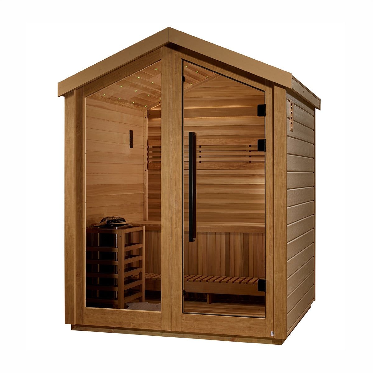 Golden Designs Savonlinna 3 Person Outdoor Traditional Sauna - 2 Tone