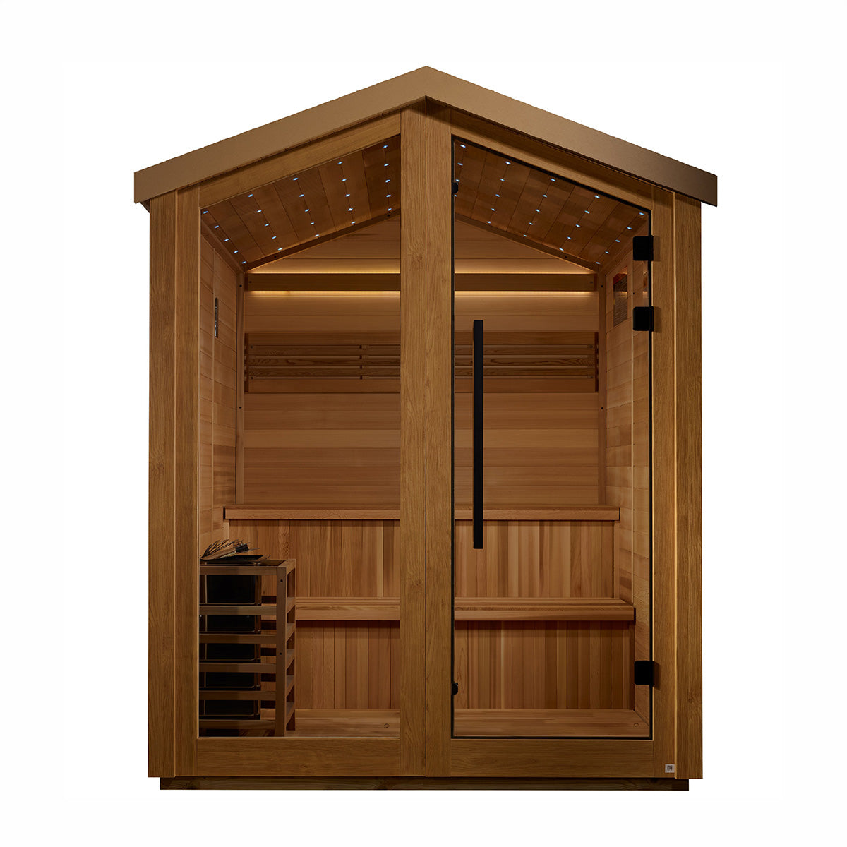 Golden Designs Kaarina 6 Person Outdoor Traditional Sauna - 2 Tone