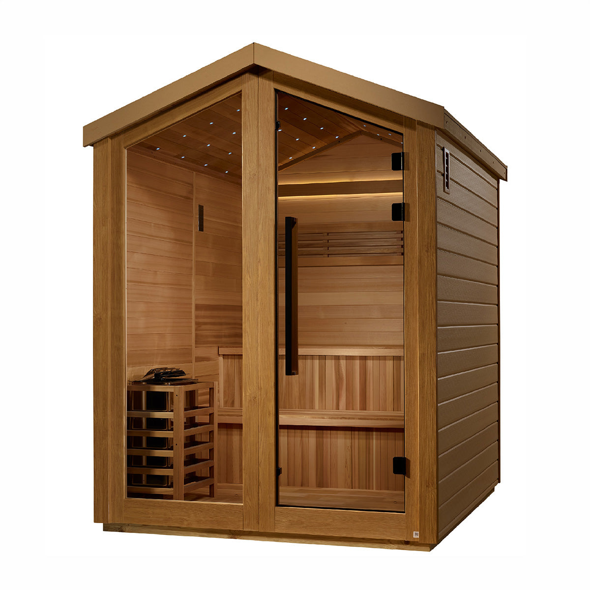 Golden Designs Kaarina 6 Person Outdoor Traditional Sauna- Black