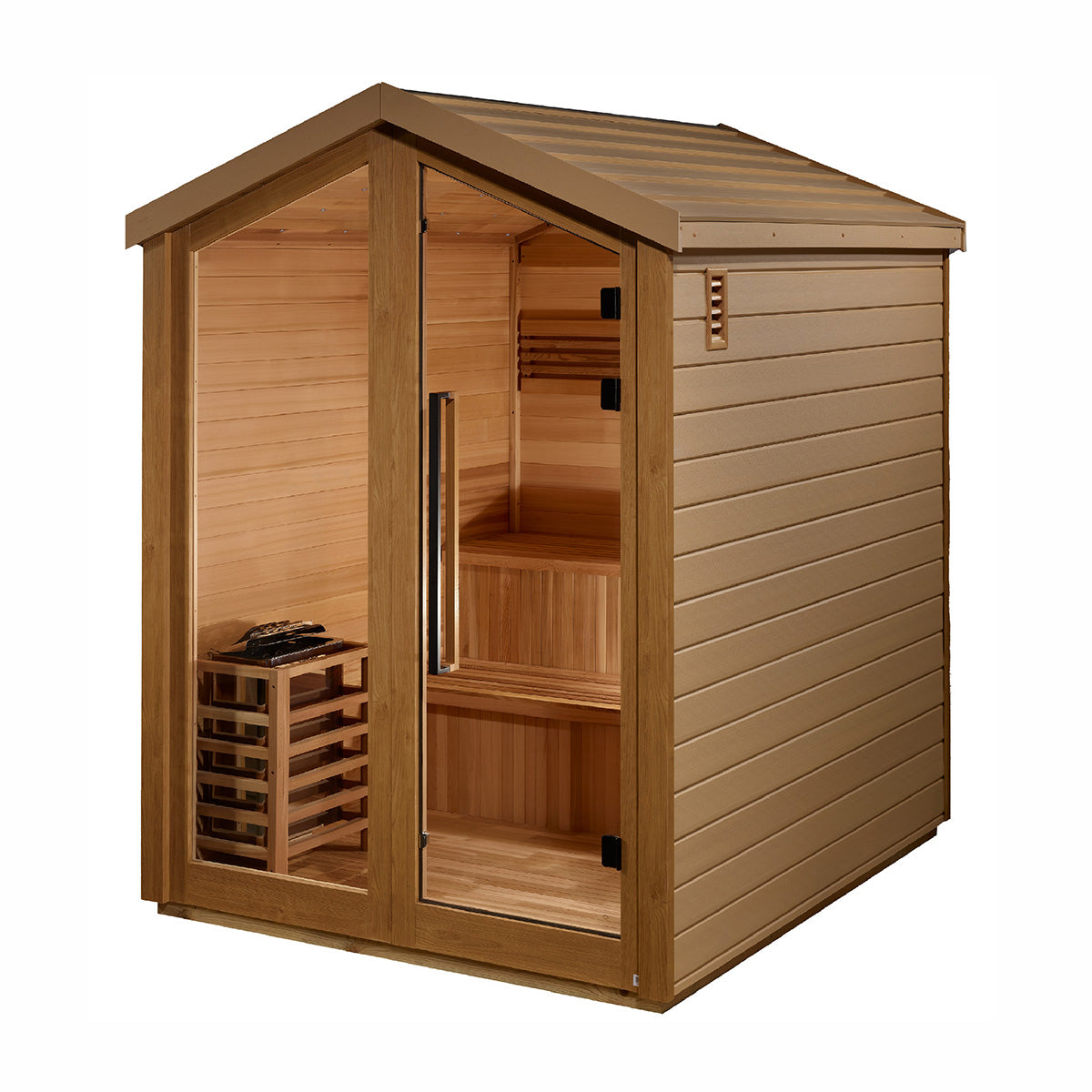 Golden Designs Kaarina 6 Person Outdoor Traditional Sauna - Pacific Cedar