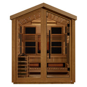Golden Designs Loviisa 3 Person Hybrid Outdoor Sauna - Canadian Red Cedar Interior