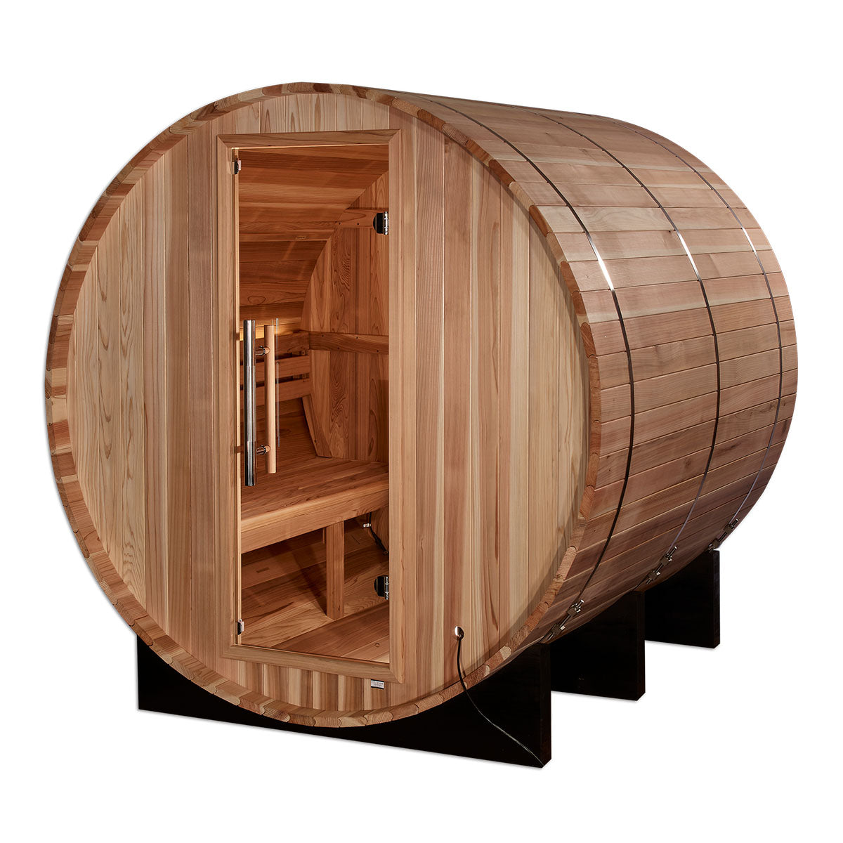 Golden Designs Arosa 4 Person Barrel Traditional Sauna -  Pacific Cedar