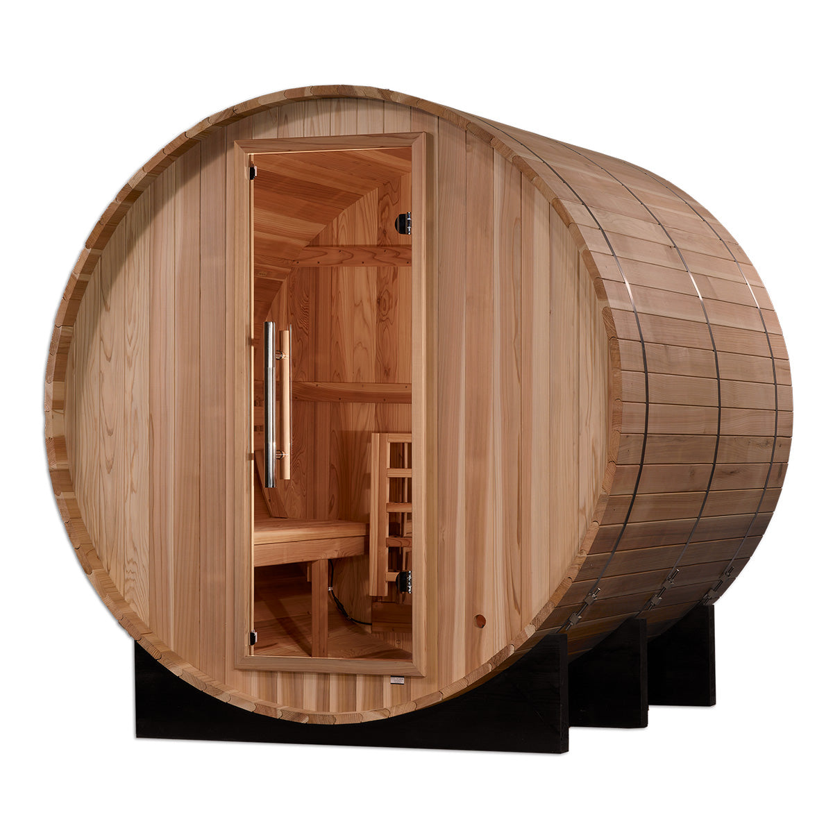 Golden Designs Arosa 4 Person Barrel Traditional Sauna -  Pacific Cedar