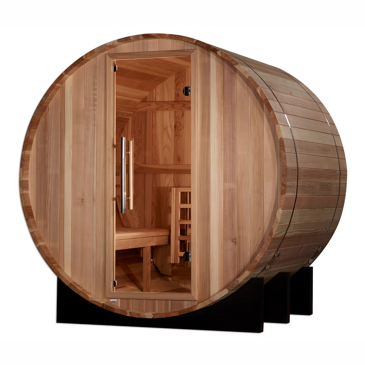 Golden Designs St. Moritz 2-Person Outdoor Barrel Steam Sauna -  Pacific Cedar