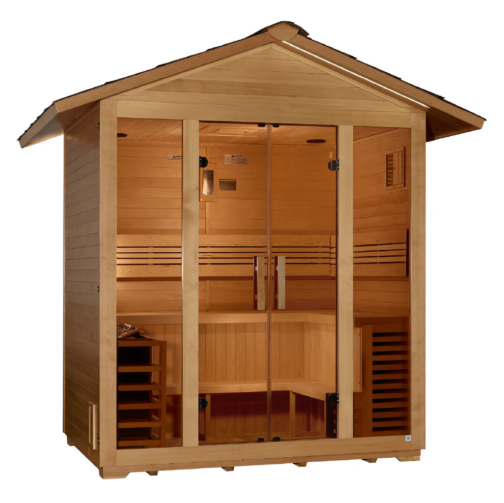 Golden Designs Vorarlberg 5 Person Traditional Outdoor Sauna -  Canadian Hemlock