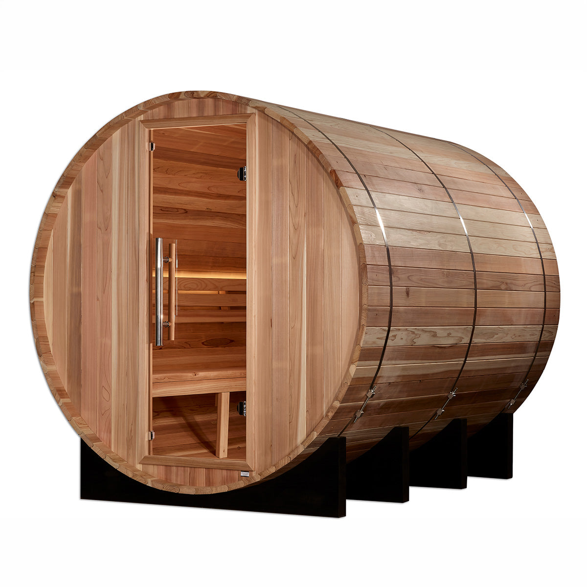 Golden Designs Klosters 6 Person Barrel Traditional Sauna -  Pacific Cedar