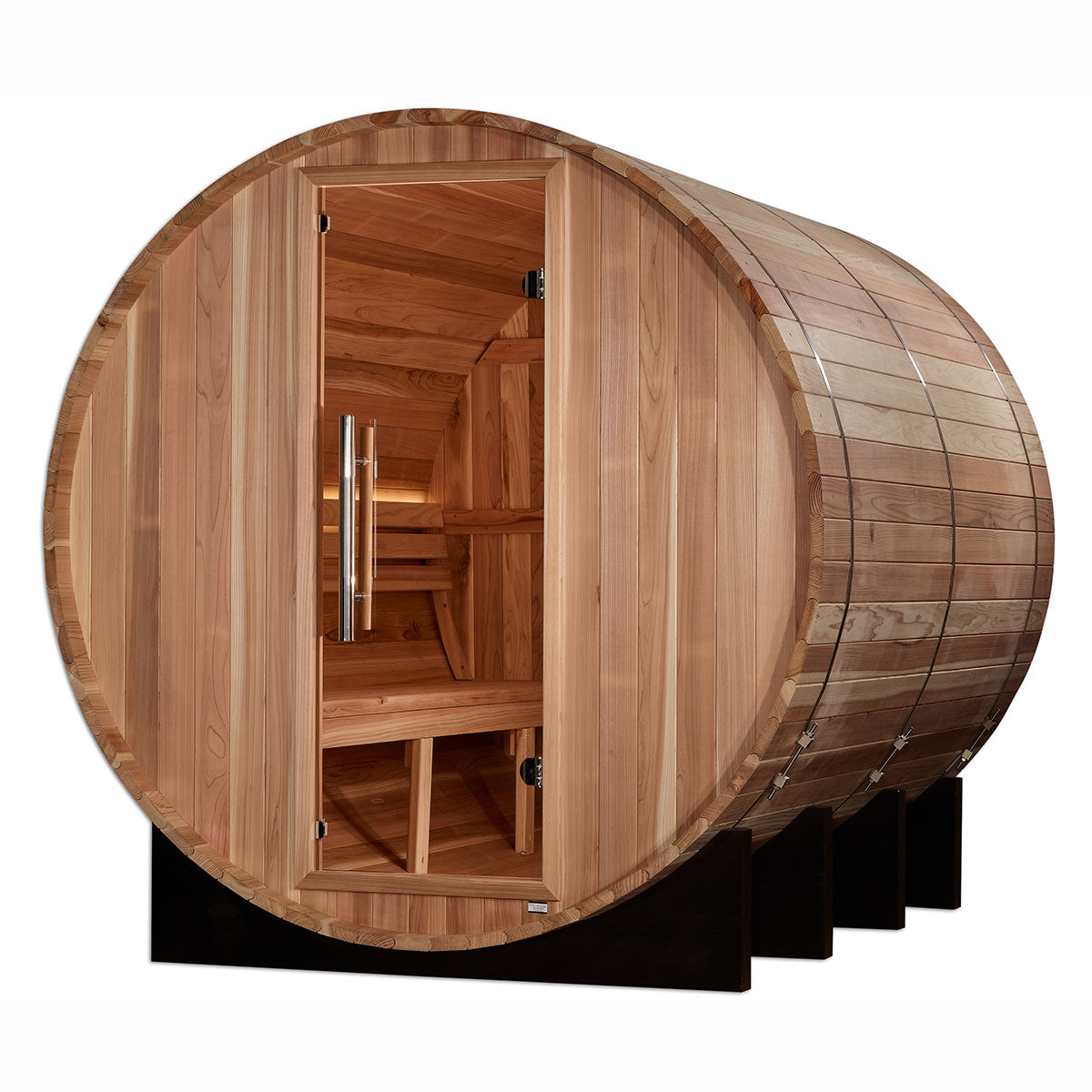 Golden Designs Klosters 6 Person Barrel Traditional Sauna -  Pacific Cedar