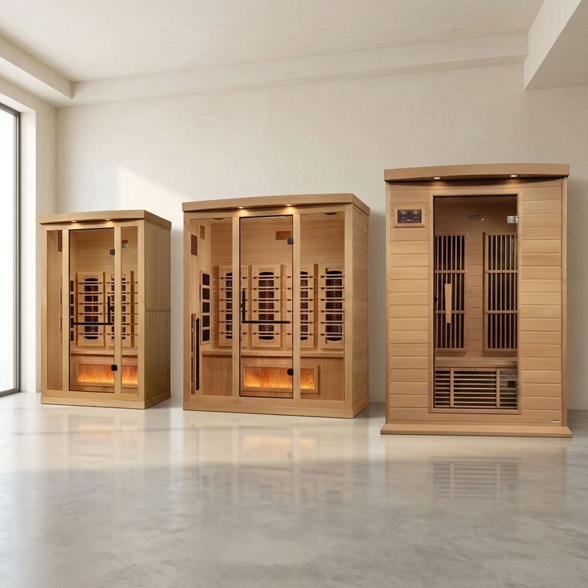 Golden Designs Saunas by Size