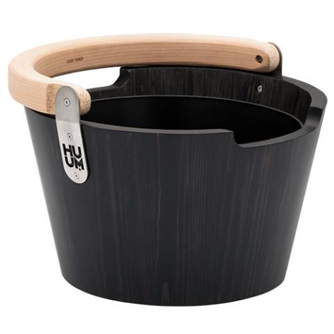 HUUM TASA Wood Sauna Bucket with Curved Handle