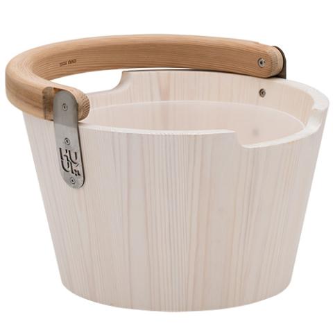 HUUM TASA Wood Sauna Bucket with Curved Handle