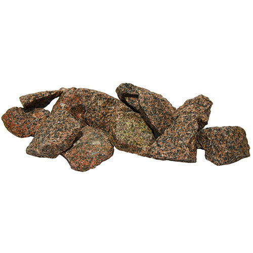 Harvia Decorative Red Granite Sauna Heater Stones, Split-Face, 5-10cm - Requires 1 Boxes