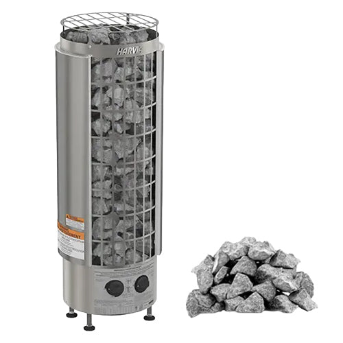 Harvia Cilindro PC60 6kW 240V Electric Sauna Heater With Built-In Controls Package