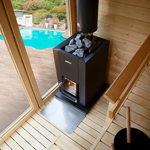 Harvia Linear 18 Compact Black- 14.3kW Wood-Burning Sauna Stove