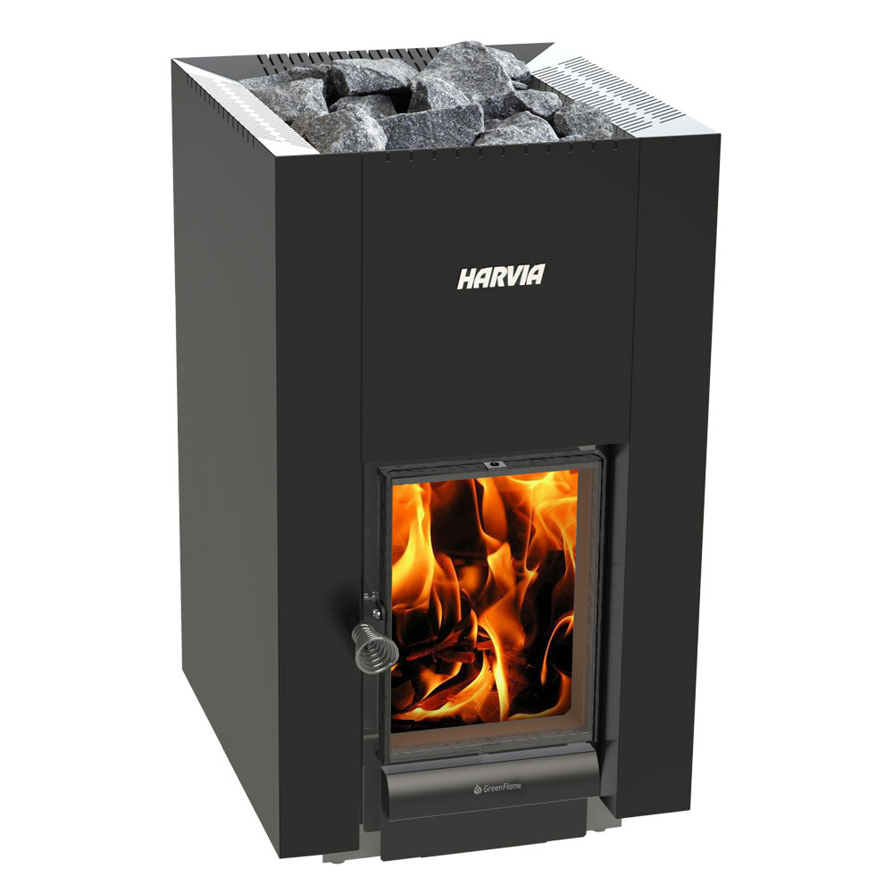 Harvia Linear 22 GreenFlame Series, 15.7kW, Wood Sauna Stove